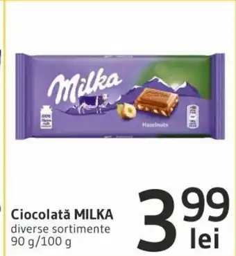 Supeco Milka Ciocolată diverse sortimente 90 g / 100 g Ofertă