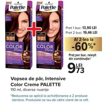 Palette Vopsea de păr, Intensive COlor Creme 110 ml, diverse nuanțe