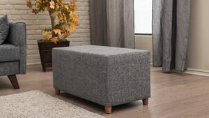 Favi Taburet lotus, lemn de fag/50% poliester 50% bumbac, stofa gri, 80x40x Ofertă