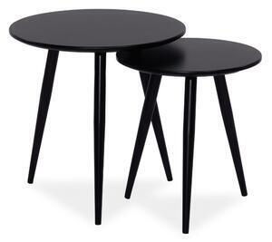 Favi Mese living negre cleo, mdf si metal, 50x50 Ofertă