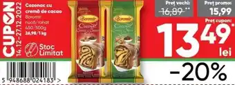 PROFI Boromir Cozonac cu cremă de cacao nucă/rahat 450/500 g Ofertă