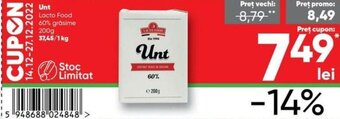 PROFI Lacto Food Unt 60% grăsime 200 g Ofertă