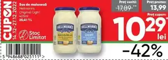 PROFI Hellmann's Sos de maioneză Original / Light 405 ml Ofertă