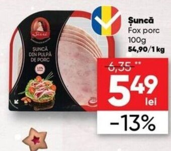 PROFI Fox porc Șuncă 100 g Ofertă