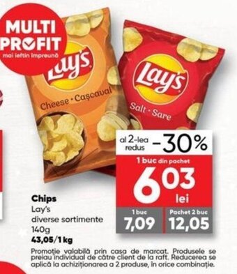 PROFI Lay's Chips diverse sortimente 140 g Ofertă