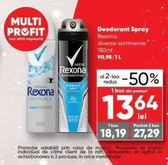 PROFI Rexona deodorant Spray diverse sortimente 150 ml Ofertă
