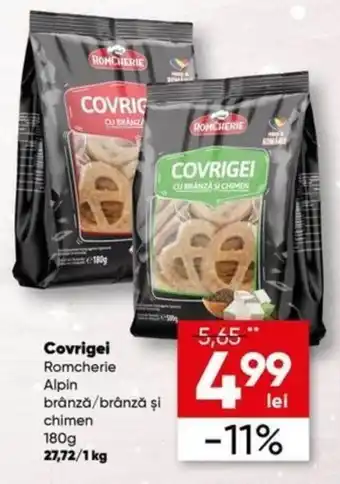 PROFI Romcherie Alpin brănză / brănză și chimen Covrigei 180 g Ofertă