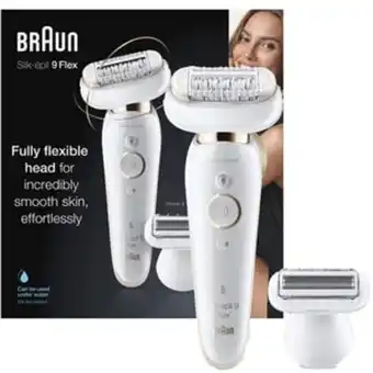 Altex Epilator braun silk-epil flex 9/9002, 40 pensete, 3 accesorii, acumulator, alb Ofertă
