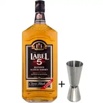 Whisky label 5, 1l + masura bar