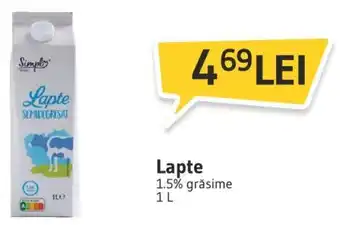 Supeco Lapte 1,5% grăsime 1L Ofertă