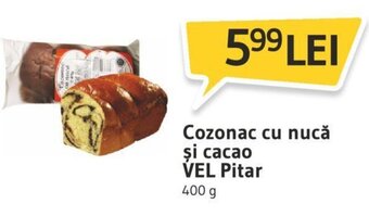 Supeco Vel Pitar Cozonac cu nucă și cacao 400 g Ofertă