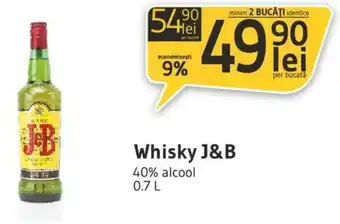 Supeco J&B Whisky 40% alcool 0.7L Ofertă