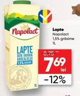 PROFI Napolact Lapte 1,5% grăsime 1L Ofertă