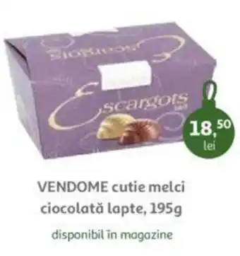 Auchan Vendome cutie melci ciocolată lapte 195 g Ofertă