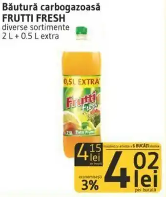 Supeco Frutti Fresh Băutură carbogazoasă diverse sortimente 2L + 0.5L extra Ofertă