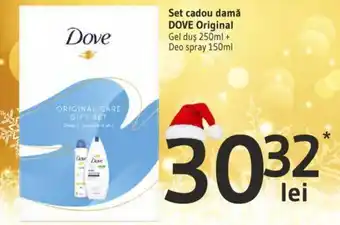 Supeco Dove Original Set cadou damă Gel duș 250 ml + Deo spray 150 ml Ofertă