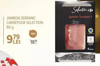 Carrefour Jambon serrano selection 80 g