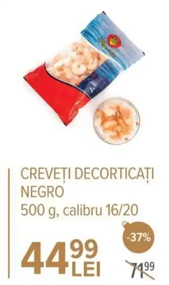 Carrefour Creveți decorticați negro 500 g, calibru 16/20 Ofertă
