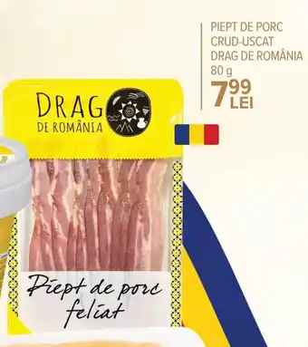 Carrefour Drag de Romănia piept de porc crud-uscat 80 g Ofertă