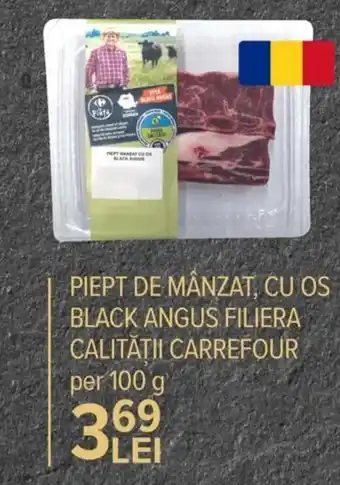 Carrefour Carrefour piept de mânzat, cu os black angus filiera calitătii per 100 g Ofertă