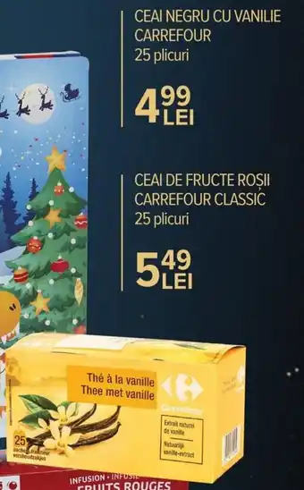 Carrefour Ceai negru cu vanile 25 plicuri