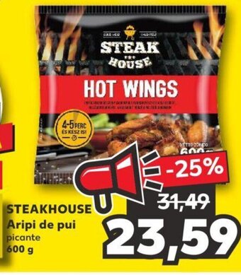 Kaufland Steakhouse Aripi de pui picante 600 g Ofertă