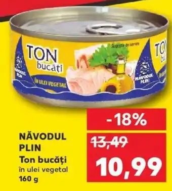 Kaufland Năvodul plin Ton bucăți în ulei vegetal 160 g Ofertă