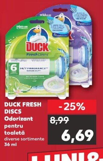 Kaufland Duck Fresh Discs Odorizant pentru toaletă diverse sortimente 36 ml Ofertă