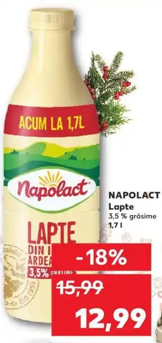 Kaufland Napolact Lapte 3,5% grăsime ,17L Ofertă