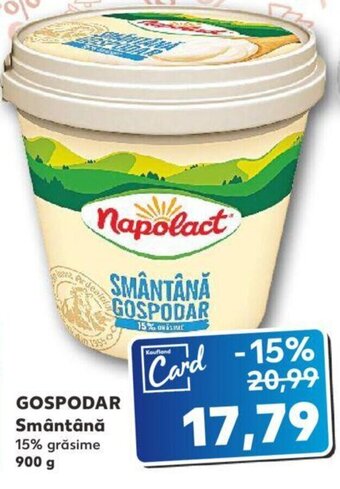 Kaufland Gospodar Smântână 15% grăsime 900 g Ofertă