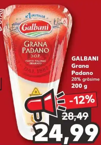 Kaufland Galbani Grana Padano 28% grăsime 200 g Ofertă