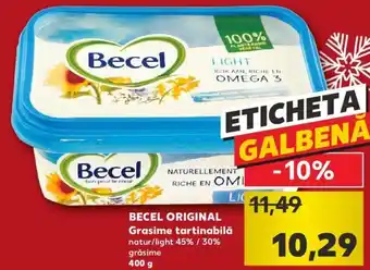Becel Original Grasime tartinabilă natur / light 45% / 30% grăsime 400 g