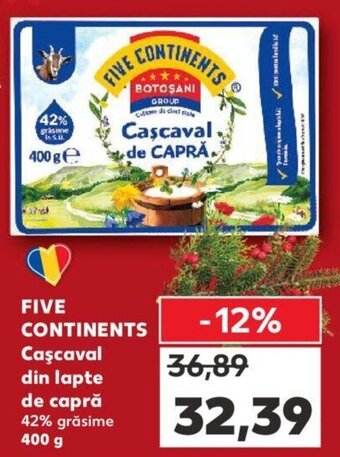 Five Continents Cașcaval din lapte de capră 42% grăsime 400 g
