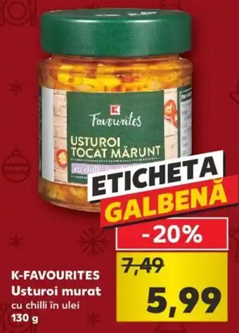 K-Favourites Usturoi murat cu chilli în ulei 130 g
