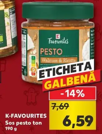 Kaufland K-Favourites Sos pesto ton 190 g Ofertă