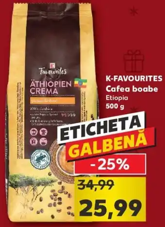 Kaufland K-Favourites Cafea boabe Etiopia 500 g Ofertă