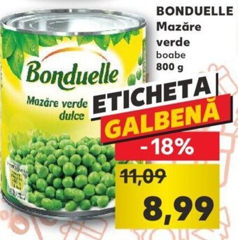 Kaufland Bonduelle Mazăre verde boabe 800 g Ofertă