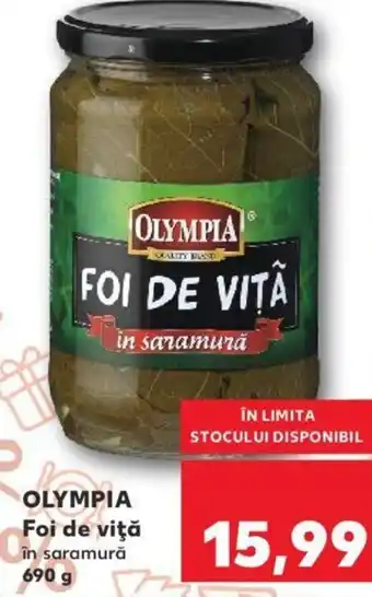 Kaufland Olympia Foi de viță în saramură 690 g Ofertă