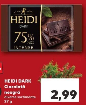 Kaufland Heidi Dark Ciocolată neagră diverse sortimente 27 g Ofertă