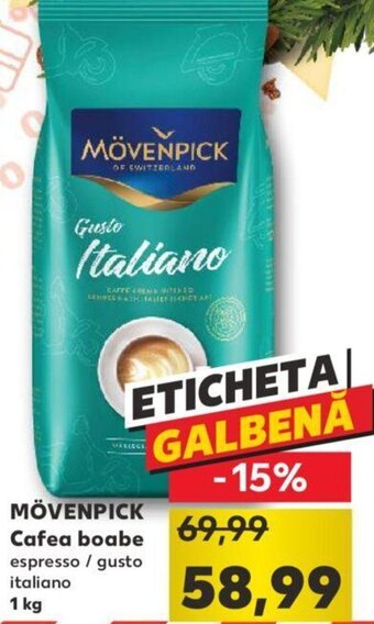 Kaufland Movenpick Cafea boabe espresso / gusto italiano 1 kg Ofertă