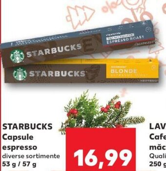 Kaufland Starbucks Capsule espresso diverse sortimente 53 g / 57 g Ofertă