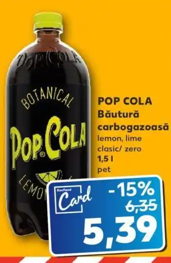 Pop Cola Băutură carbogazoasă lemon, lime clasic / zero 1,5 L pet