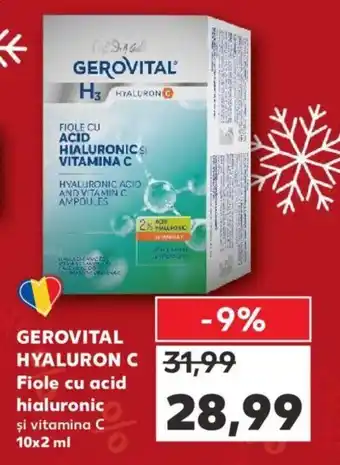 Kaufland Gerovital hyaluron C fiole cu acid hialuronic și vitamina C 10 x 2 ml Ofertă