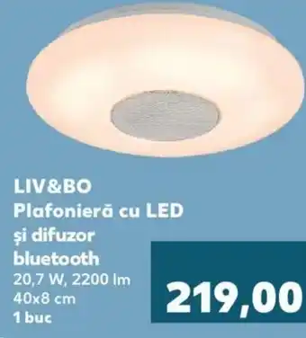 Kaufland Liv&Bo Plafonieră cu LED și difuzor bluetooth 20,7 W , 2200 lm 40 x 8cm 1 buc Ofertă