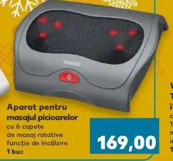 Sanitas Aparat pentru masajul picioarelor cu 6 capete de masaj rotative funcție de încălzire 1 buc