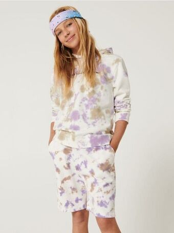 Pantaloni scurți cu efect tie-dye