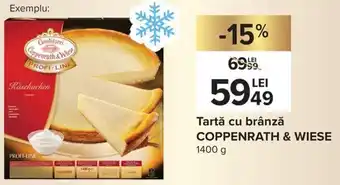 Carrefour Coppenrath & Wiese Tartă cu brânză 1400 g Ofertă