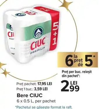 Ciuc Bere 6 x 0.5 L per pachet