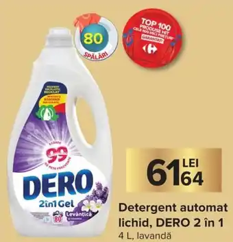 Carrefour Market Dero Detergent automat lichid 2 în 1 4L lavandă Ofertă