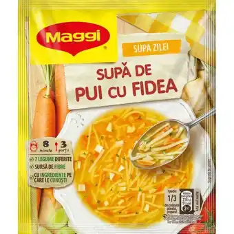Auchan Supa de pui cu fidea maggi, 48g Ofertă